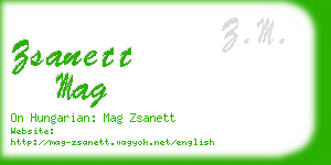 zsanett mag business card